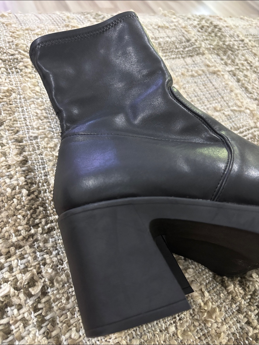 Steve Medden Women's Black Platform Ankle Boots Size 8 - Picture 10 of 15
